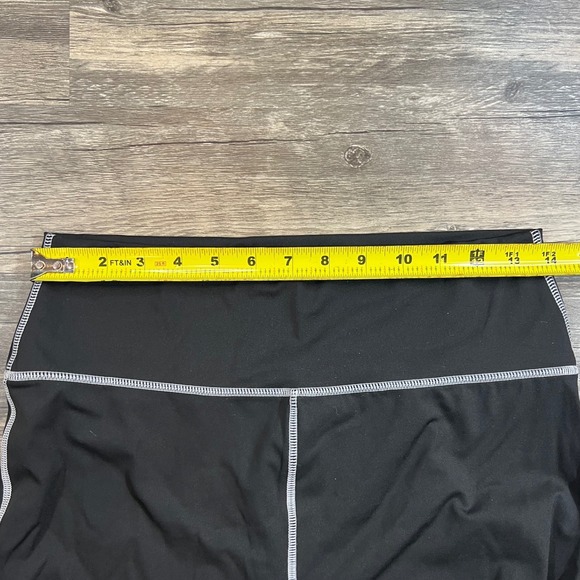 WeWoreWhat Black High Rise Leggings Size L Contrast Stitch Athletic Activewear - Picture 3 of 6